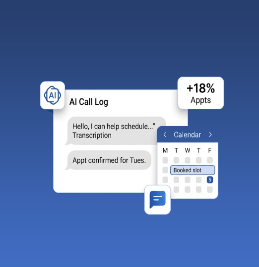 AI receptionist transcript with a customer